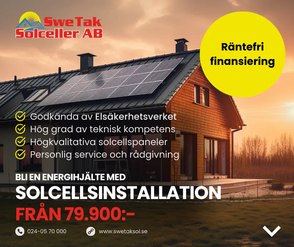 Senaste annonsen för SweTakSol